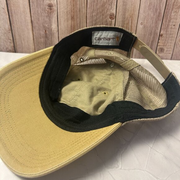 Carhartt Professional Series Cap Hat Canvas Mesh Snap Adjustable Beige Camel - Picture 5 of 5